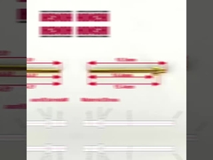 الدبوسات المصنعة 2.0x18.5mm المصفوفة بالذهب الدبوسة النهائية النحاسية نقطة الاتصال الدبوسة للاتصال