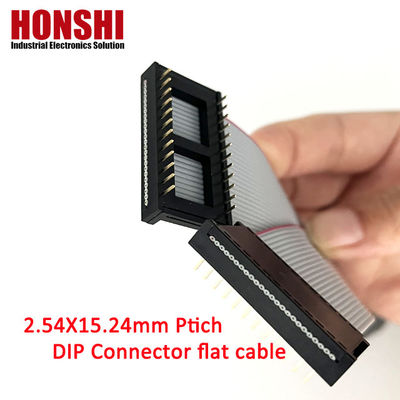 IDC الصلة الذكورية 6 8 10 12 14 16 18 26 40 دبوس 2.54mm Pitch Dip Flat Ribbon كابل