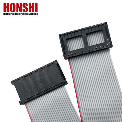 IDC الصلة الذكورية 6 8 10 12 14 16 18 26 40 دبوس 2.54mm Pitch Dip Flat Ribbon كابل