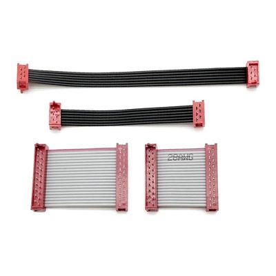 كابل مسطح من البوليستر 28AWG من PVC 1.27mm Micro Connector كابل IDC 8 دبوس