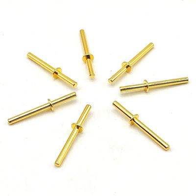 حزمة عجلة عالية الطاقة 3A 12V مطلية بالذهب SMT Pogo Pin 3mm ارتفاع 2.5mm قطر