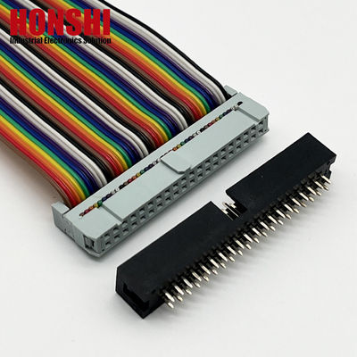 2.54mm IDC إلى IDC الكهربائية الكابل المسطح 40 دبوس كابل الشريط متعدد الألوان للسيارات