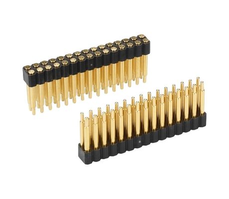 2.0mm Pitch H2.5mm Male Pogo Pin Connector لـ PCB صف مزدوج 20pin دبس مستقيم