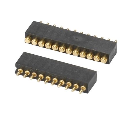 1.27mm H3.8mm Pogo Pin Connector النحاس C6801 المادة 12 Pin Connector مع الدقة