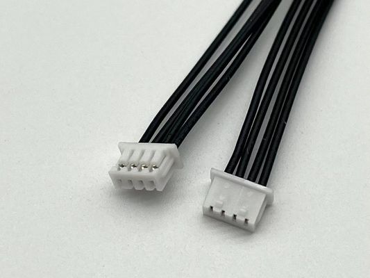 2.54mm Pitch 4 Pin Dupont Cable Assembly UL1007 24awg الأسود الطول المخصص