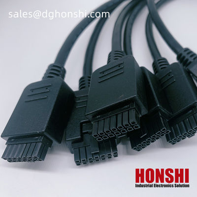 14 Pin Micro Fit 3.0 Overmolding Molded Cable Assembly UL20276 430251400 كابل بي في سي