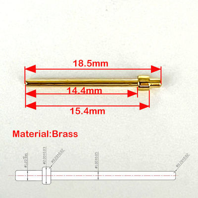 مكونات المكونات المعدنية 2.0x18.5mm المصفوفة بالذهب