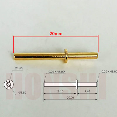 زرع طلاء النحاس الخيوط المصنعة 1.6x20mm لمركز التصنيع الرأسي CNC