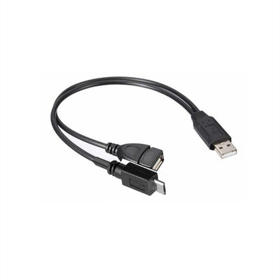 USB 2.0 Splitter A Male to Female Micro B كابل USB C مطلي بالذهب للهواتف المحمولة