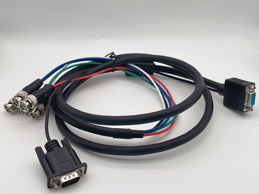كابل مخصص D Sub 13W3 وصلة الطاقة محمي DB9 DB15 كابل ذكر إلى أنثى