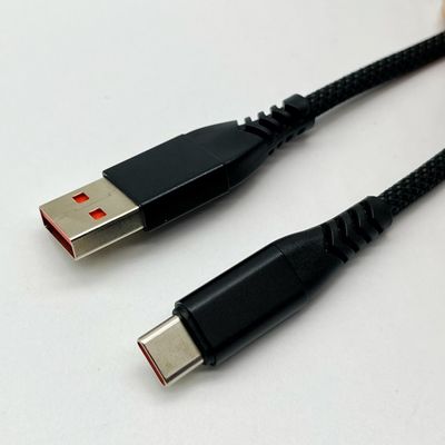 1m Black USB Molded Cable Assembly UL2725 28Awg لتمزيق البيانات السريعة وشحنها