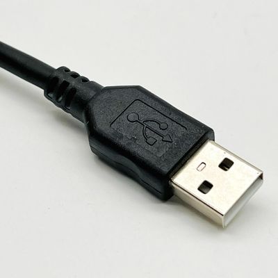 1m Black USB Molded Cable Assembly UL2725 28Awg لتمزيق البيانات السريعة وشحنها
