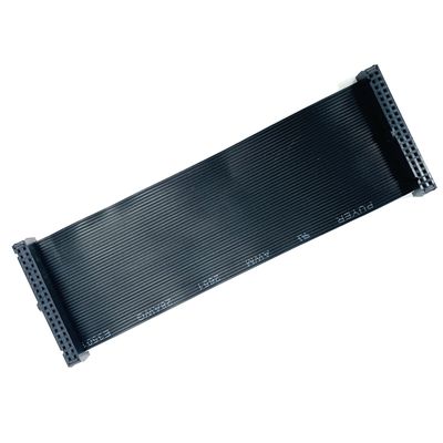 كابل مسطح أسود بطول 2.54 ملم مخصص 6 دبوس - 64 دبوس تجميع كابل شريط IDC المسطح