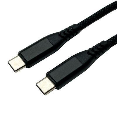 أسود UL2725 كابل USB من النوع C USB 2.0 رابط ذكر مع طبقة ذهبية