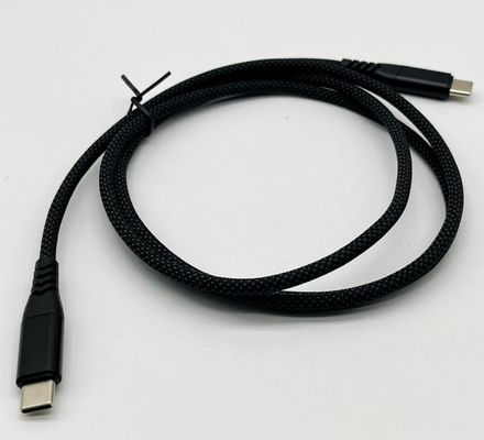 أسود UL2725 كابل USB من النوع C USB 2.0 رابط ذكر مع طبقة ذهبية