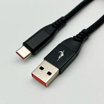 أسود UL2725 كابل USB من النوع C USB 2.0 رابط ذكر مع طبقة ذهبية