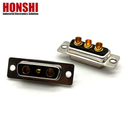 3V3 30A نوع اللحام ذكر D Sub Connector مع مواد الاتصال المصفوفة بالذهب النحاس
