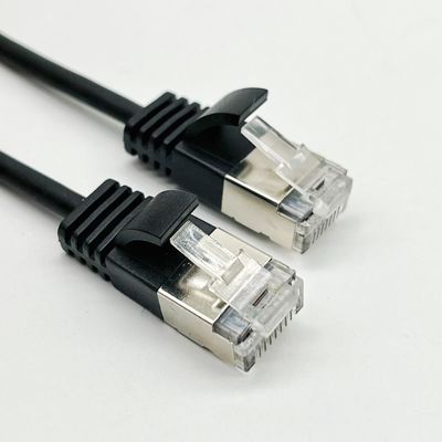 0.5m - 20m أسود RJ45 كابل إيثيرنت حلقية Cat7 كابل التصحيح مخصصة