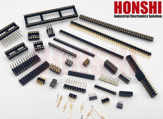 ذي الصف الذهبي المعدل رأس الدبوس 2.54mm SMT SMD صف مزدوج الزاوية اليمنى ربط PCB