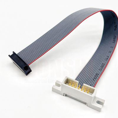 تجميع الكابلات المسطحة من الشريط IDC UL2651 28AWG مع موصل أسلاك النحاس المحفوفة