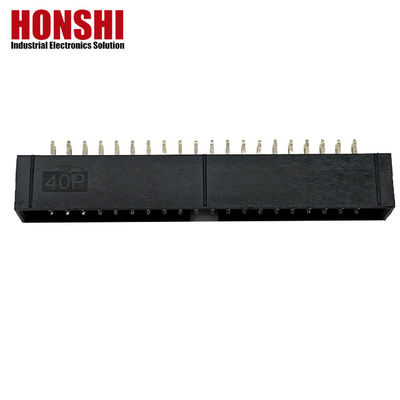 2.54mm ربط رأس الصندوق H8.8 40P ربط مزدوج للطاقة الكهربائية المصفوفة بالذهب
