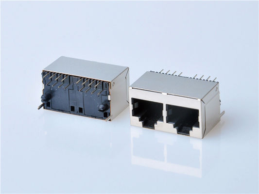 8p8c RJ45 Ethernet Connector 1x1 الموانئ الإناثية RJ45 جاك بدون مغناطيس
