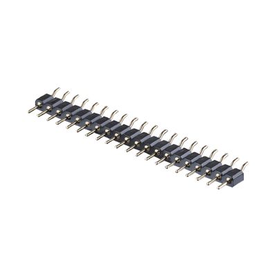 2.54ملم محرك لترتيب رأس الدبوس الزاوية اليمنى SMT SMD PCB Single Row Header Connector