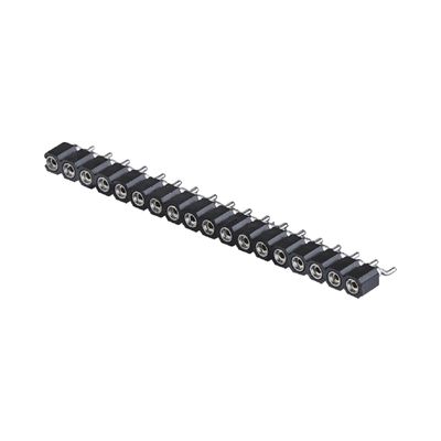 2.54ملم محرك لترتيب رأس الدبوس الزاوية اليمنى SMT SMD PCB Single Row Header Connector