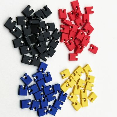 3A-5A 2.54mm Pitch Mini Jumper Height 6.0mm الأحمر الأزرق الأصفر الأسود مع غطاء الشكل المفتوح