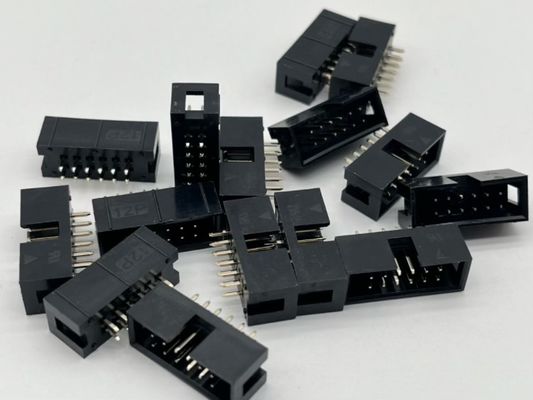 الزاوية اليمنى مربع رأس الاتصال DIP PCB DC3 12 دبوس رؤوس 2.54mm Pitch