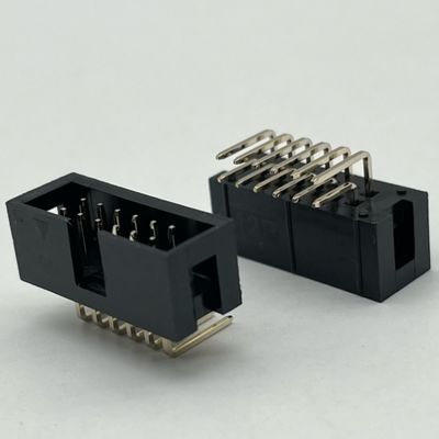 الزاوية اليمنى مربع رأس الاتصال DIP PCB DC3 12 دبوس رؤوس 2.54mm Pitch