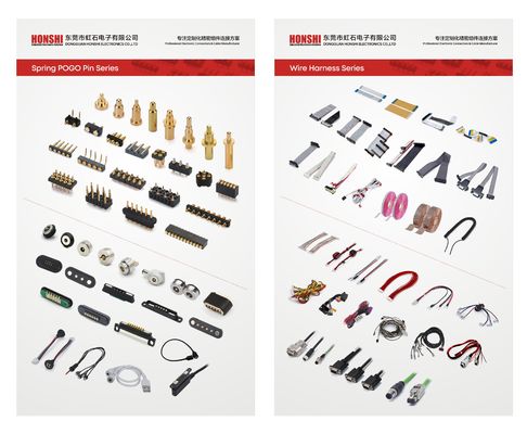 خصيص 2.54mm Pitch Male 6 Pin 1.5mm PCB Connector ربيع محمل بـ Pogo Pin Connector