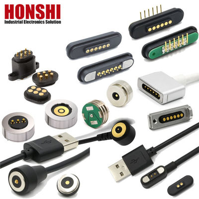 رابط مغناطيسي ذكر إناثي 8pin Pogo Pin Connector للوحة PCB