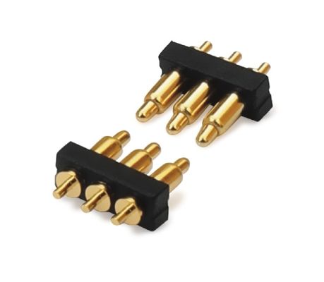 مرفق Pogo Pin مخصص 2.54mm Dip Type 3pin H1.5mm لمرفق العقدة الربيعية