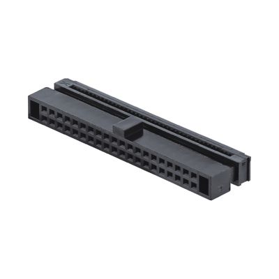 1.27mm Pitch Black IDC Connector 10 Pin - 100 Pin سوكيت إمرأة كابل مسطح سوكيت FC