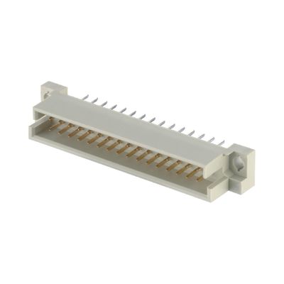 2x32P 2.54mm Din 41612 رابط 2 صف 64 دبوس ذكر مستقيم من خلال فتحة غطاء