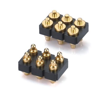 2.54mm H3.5mm 12pin ذكر Pogo وصلة دبوس صف مزدوج أسود بلاستيكي مستقيم غطاء pcb