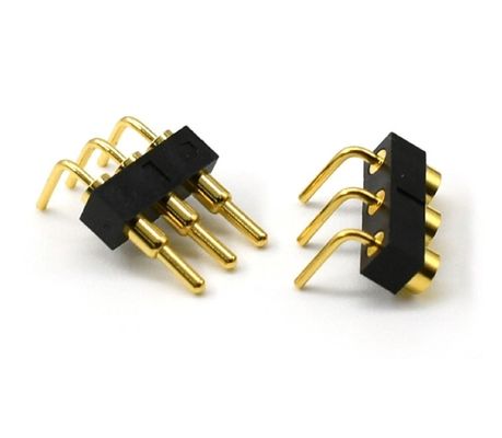 3.0mm مساحة 3pin المصفوفة بالذهب SMT نوع السيارات النحاس بوجو وصلة دبوس لPCB
