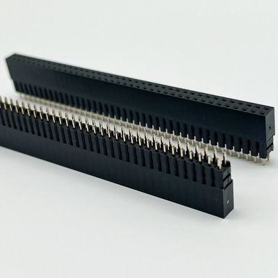 2.54ملم مساحة إمرأة ربط الرأس 8.5ملم ارتفاع صف مزدوج 180 درجة غمرة لPCb