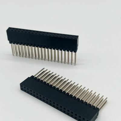 2.54ملم مساحة إمرأة ربط الرأس 8.5ملم ارتفاع صف مزدوج 180 درجة غمرة لPCb