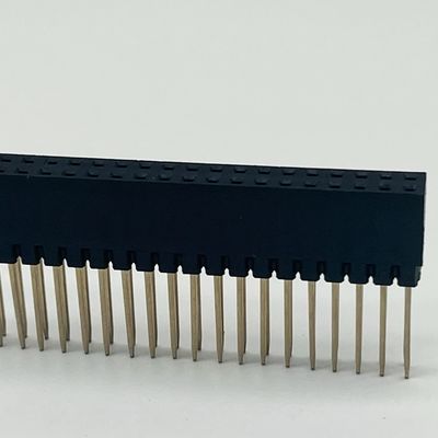 2.54ملم مساحة إمرأة ربط الرأس 8.5ملم ارتفاع صف مزدوج 180 درجة غمرة لPCb