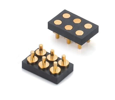 2.5mm 4 Pin Pogo Connector H3.5mm SMT Type Pogo Connector من النحاس المطلي بالذهب
