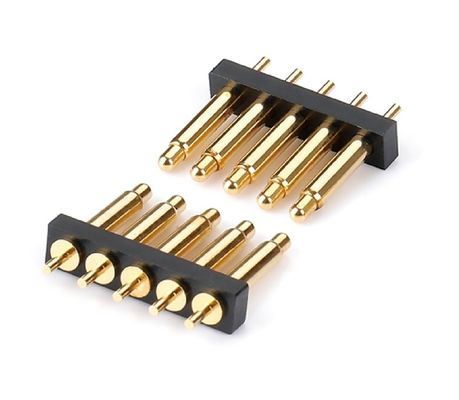 2.5mm 4 Pin Pogo Connector H3.5mm SMT Type Pogo Connector من النحاس المطلي بالذهب