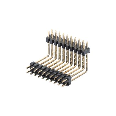 مخصص 2.54mm Pitch Pin Header Connector صف مزدوج 20 Pin 80 Pin دبس مستقيم
