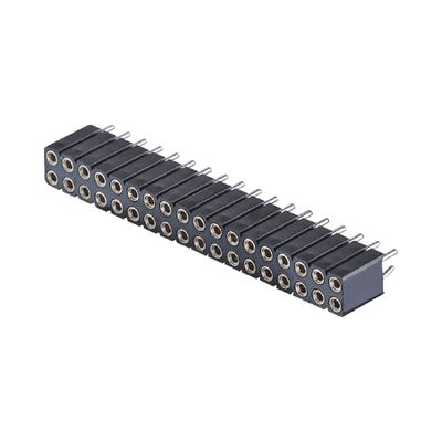ربط للوحات الورقية المصنعة الرأس الإناث 2.54mm H7.0mm الزاوية اليمنى صف مزدوج 2-80Pin