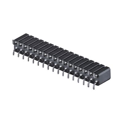 ربط للوحات الورقية المصنعة الرأس الإناث 2.54mm H7.0mm الزاوية اليمنى صف مزدوج 2-80Pin
