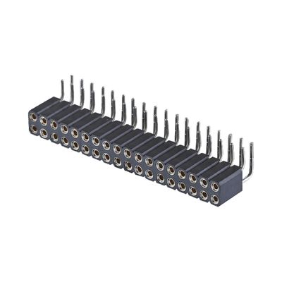 ذي الصف الذهبي المعدل رأس الدبوس 2.54mm SMT SMD صف مزدوج الزاوية اليمنى ربط PCB