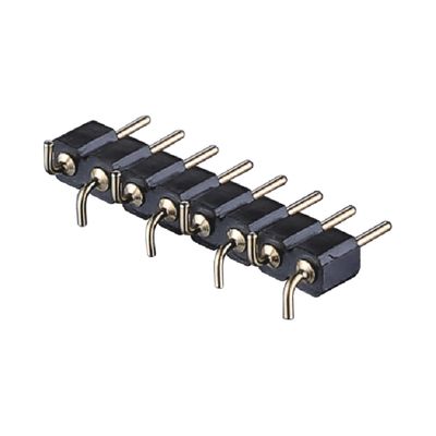 ذي الصف الذهبي المعدل رأس الدبوس 2.54mm SMT SMD صف مزدوج الزاوية اليمنى ربط PCB