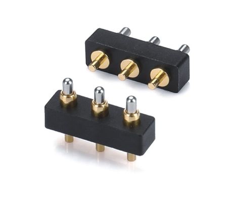 1.27mm Pogo Pin Connector h1.5mm L8.0 Dip Type Plated Brass Connector 10 pin وحدة توصيل من النحاس المصفوف بالذهب