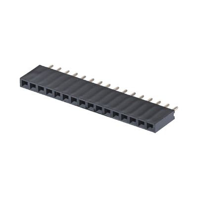 رابط الرأس الأنثى 1 * 40 PA6T سوداء الزاوية اليمنى رابط 2.54mm الطول H8.5mm